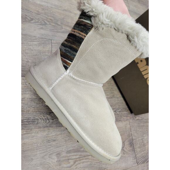 Lamo Water and Stain Resistant Suede Boots Willow Dove Size 6 Gray - Picture 6 of 9